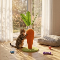 Griffoir pour chat en sisal écologique, personnalisé et mignon en forme de carotte, jouet durable pour chat d'intérieur et protection des meubles