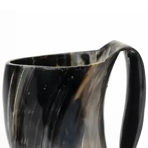Chope à bière en corne de buffle de qualité supérieure pour boissons froides et service de boissons festives, disponible à un prix abordable - Product Image 3