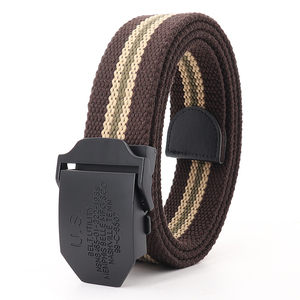 Sports et loisirs de plein air personnalisés <span class=keywords><strong>ceinture</strong></span> <span class=keywords><strong>tressée</strong></span> en coton grossier à boucle lisse pour hommes vente en gros - Product Image 3