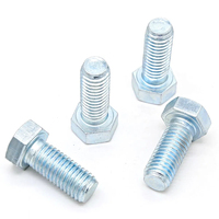 Boulons et écrous hexagonaux en acier A325 à filetage fin, revêtement zinc lourd, M6 M8 M10 M12 M14 M20, système métrique 8.8 DIN933, boulons et écrous M20x50