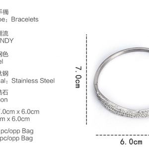 Proveedor OEM de Joyería, Pulseras para Mujer, Circonita Cúbica 3A+, Dijes con Incrustaciones de Circonita, Pulseras de Acero Inoxidable para Mujer - Product Image 4