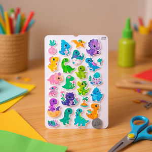 ILAN Pegatinas Decorativas de Espuma EVA 3D con Temática de Dinosaurios para Manualidades Infantiles - Product Image 3