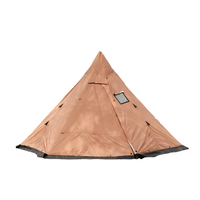 Usine ultraléger Camping en plein air tente pyramide 3-4 personnes étanche plage tipi neige jupe cheminée trou aluminium randonnée tentes