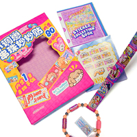 Vente chaude bricolage coloré dessin animé enfants enfants jouet autocollant créatif drôle papeterie bâton rouleaux autocollant Bracelet