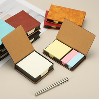 Support de notes adhésives en cuir PU de marque SL, mini-boîte de rangement de bureau pour bloc-notes professionnel, organisateur pour bureau et maison
