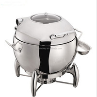 OKEY Rond buffet soupe d'induction station W couvercle En Verre W 11L bain marie