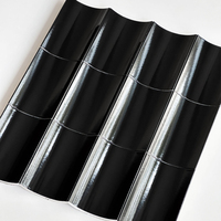 Carreaux muraux en briques noirs demi-arche faits à la main, carreaux de douche modernes en céramique pour hôtels, restaurants et bars