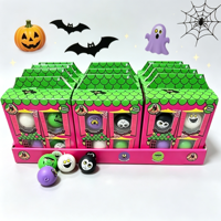Jouet anti-stress sensoriel souple et craquant en TPR, motif fantôme d'Halloween, nouveauté, mini, pour cadeaux de fête, cadeau pour enfants, boîte de lot amusante