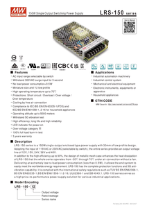 LRS-150-24 - 24V 6.5A 156W Meanwell SMPS พลังงานโลหะสำหรับใช้อุปกรณ์ไฟฟ้าอุตสาหกรรม - Product Image 6