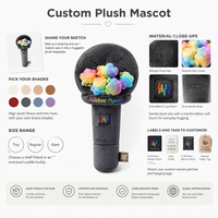 Usine OEM ODM : Peluche personnalisée pour merch de concert, poupée en peluche douce, mascotte de marque, cadeau promotionnel en peluche