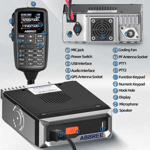 Radio mobile mini ABBREE AR-7600 V2 <span class=keywords><strong>GPS</strong></span> 30W VHF UHF AM FM double PTT VOX avec microphone-haut-parleur pour voiture - Product Image 6