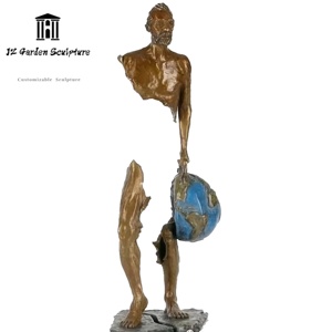 Sculpture d'<span class=keywords><strong>homme</strong></span> <span class=keywords><strong>invisible</strong></span> en métal avec décoration de sculpture créative extérieure personnalisable à taille humaine - Product Image 1