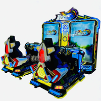 Nouveau simulateur de course interactif à deux joueurs pour borne d'arcade, fonctionnant à monnayeur, construction métal-plastique, prise en charge de la langue anglaise, à vendre