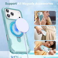 Funda Magnética para iPhone 17 Pro Max con Soporte, Protección de Grado Militar, Funda Resistente para iPhone 17e, 16e, Air 16 Plus