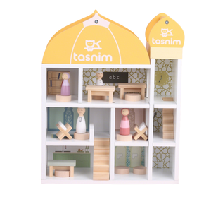 Jouets en bois pour <span class=keywords><strong>enfants</strong></span> musulmans personnalisés OEM, jeu islamique, maison de jeu de mosquée - Product Image 1