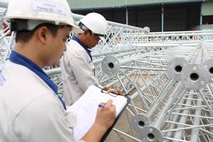 Triangular microwave transmission tower telecom tower telecommunication tower Vietnam - Product Image 2