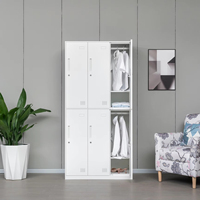 Casier de dépôt en acier à 6 portes, armoire multi-usages pour dortoir, salle de sport, hôpital, bureau et usine – Vente directe usine