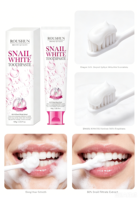 Dentifrice blanchissant à l'extrait naturel de bave d'escargot 80% filtré, nettoyage doux, réparation de l'émail, haleine fraîche, dents saines, usage domestique
