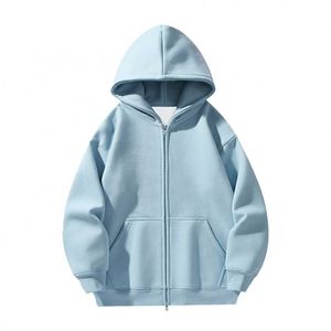 Sudadera con Capucha Deportiva de Otoño, de Alta Calidad, Informal, Holgada, con Cremallera, Logotipo Personalizado, Impresión de Algodón, Sudadera con Capucha, Chaleco Salvavidas - Product Image 4