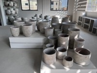 Pots à fleurs en béton GRC, grands et hauts, pour jardin et maison, style classique, simplicité, légers, imperméables, vente en gros, personnalisables