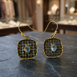 Pendientes de Plata de Ley 925 con Baño de Oro de 24K, Estilo Dubái, Joyería de Moda, Certificados, Unisex - Product Image 2