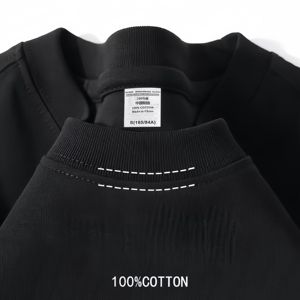 T-shirt da uomo personalizzabile con logo, 450G, in cotone 100%, pesante, oversize, vestibilità ampia, tinta unita - Product Image 2