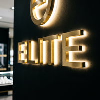 Letreros Acrílicos LED de Primera Calidad, Letras 3D Iluminadas por Delante para Barbería Profesional y Estudio de Estilismo Masculino
