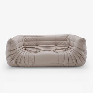 Premium Italian Style Caterpillar Floor <b>Sofa</b> Luxury 2 Seater Pleated Couch for Villa Living Room - Product Image 1