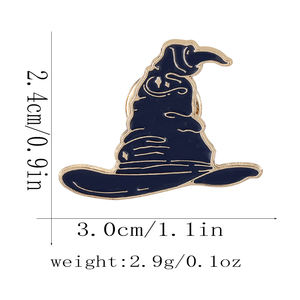 Magic Academy Cartoon Hexen hut Magic Book <span class=keywords><strong>Owl</strong></span> Alloy Abzeichen auf Lager Vergoldung Emaille Pin - Product Image 6