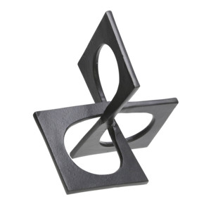 Scultura geometrica a quadrati collegati, oggetto decorativo moderno in metallo per la casa, il bagno, il soggiorno, l'ufficio. - Product Image 2