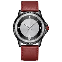 Montre mécanique automatique de luxe pour homme SN8026, boîtier en acier inoxydable, bracelet en cuir, cadran à aiguilles, verre saphir 43 mm, étanche 30 m