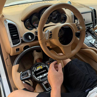 Conjunto de volante de fibra de carbono blanco personalizado para Porsche 996 Cayenne 958 718 Boxster 918 Macan Panamera Taycan Lenkrad