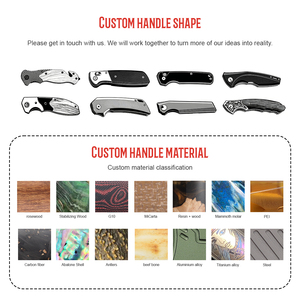 Couteau pliant tactique professionnel <span class=keywords><strong>de</strong></span> chasse avec lame en acier D2, poignée en G10, roulement à billes et logo personnalisé - Product Image 3