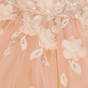 Robe sans manches en dentelle pour jeunes filles, ornée d'une élégante broderie florale - Product Image 6