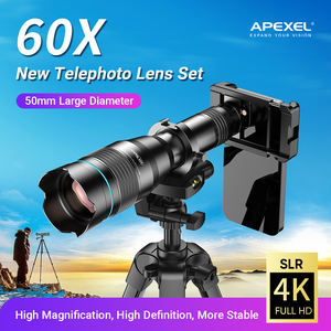 Apexel Ống kính Tele zoom cố định 60x 50x mới cho iPhone 11 Samsung S10 điện thoại di động ống kính máy ảnh Kính thiên văn có chân đế - Product Image 4