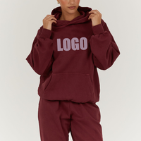 Logo personnalisé OEM Ensemble pantalon de survêtement décontracté super doux style de rue en molleton 2 pièces pour femmes