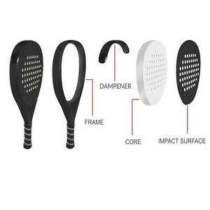 Hoogwaardig custom logo padeltennisracket van carbon fiber, buitensport <span class=keywords><strong>racket</strong></span> met zacht EVA schuim en glasvezel voor beachtennis - Product Image 3
