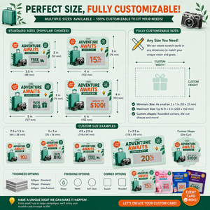 Tarjetas Rasca y Gana Personalizadas para Múltiples Ocasiones, Regalos Promocionales al por Mayor, Regalos Corporativos, Eventos, Programas de Fidelización, Tarjetas Rasca y Gana para Minoristas - Product Image 3