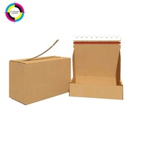 Conception personnalisée de bandes de déchirure adhésives en papier kraft pour envoi postal auto-scellé boîte postale d'expédition avec fermeture éclair et adhésif