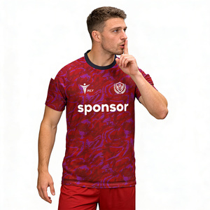 Jersey Sepak Bola Sublimasi Player Vision Bahan Polyester Spandex, Bernapas, Cepat Kering untuk Pria - Product Image 4