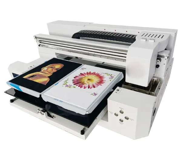 자동 티셔츠 디지털 직접 인쇄기 소형 디지털 의류 프린터 의류 로고 패턴 더블 스테이션 프린터