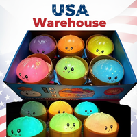 USA Bao Buns Grandes Peluches Anti-stress Fidget, Boîte Mystère Arc-en-ciel Scintillante et Luminescente dans le Noir, Jouets Squishy en Forme de Dumplings pour Enfants