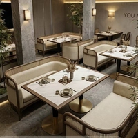 Canapé mural commercial pour salon de thé, restaurant, café, boutique de thé au lait, ensemble table et chaises