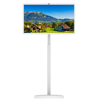 Téléviseur intelligent portable de 32 pouces avec écran tactile, support au sol, caméra 13MP, affiche numérique pour l'éducation, les salles d'exposition et les ascenseurs
