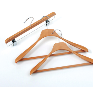 Premium Matt Cherry Color Custom Brand Garment Luxury <strong>Wooden</strong> <strong>Clothes</strong> <strong>Hangers</strong> for Cloth - Product Image 1