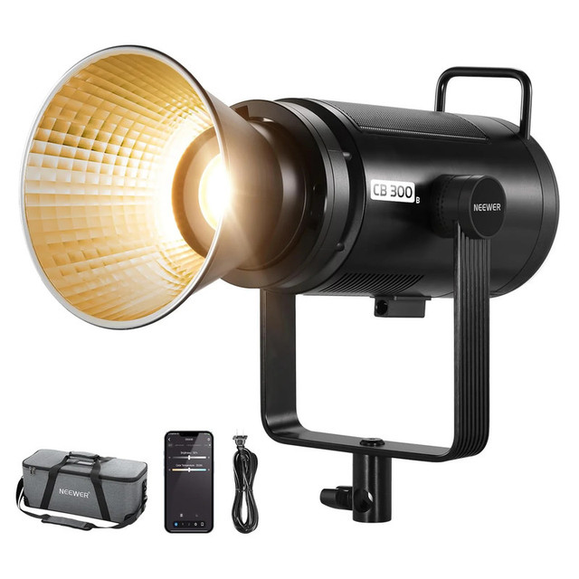 For CB300B 300W Bi-Color 150000Lux 1m 2700K-6500K Color Range CRI97+ Aluminum Alloy Supports APP 2.4G DMX Control LED Light