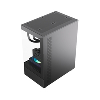 Steel Black Micro ATX Gaming PC Case with USB3.0 Gamer Tower Side Panel Window 240mm Water Cooling Support