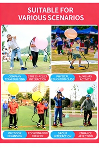 Juego de Pedales para Aplastar Globos Inflables, Competición de Estallar Globos con el Pie, Duradero para Niños, Juego de Carnaval al Aire Libre - Product Image 6