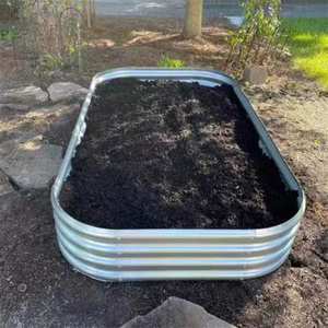 Jardinière <span class=keywords><strong>en</strong></span> <span class=keywords><strong>acier</strong></span> <span class=keywords><strong>galvanisé</strong></span> pour lit de jardin surélevé <span class=keywords><strong>en</strong></span> métal pour herbes et légumes et décoration extérieure - Product Image 5
