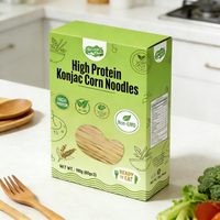 Mie Konjac Bersertifikat Kosher dengan Tepung Jagung, Tinggi Protein, Tinggi Serat, Rendah Lemak, Siap Saji dalam 15 Menit, Grosir, Siap Pakai dalam Kemasan Besar
